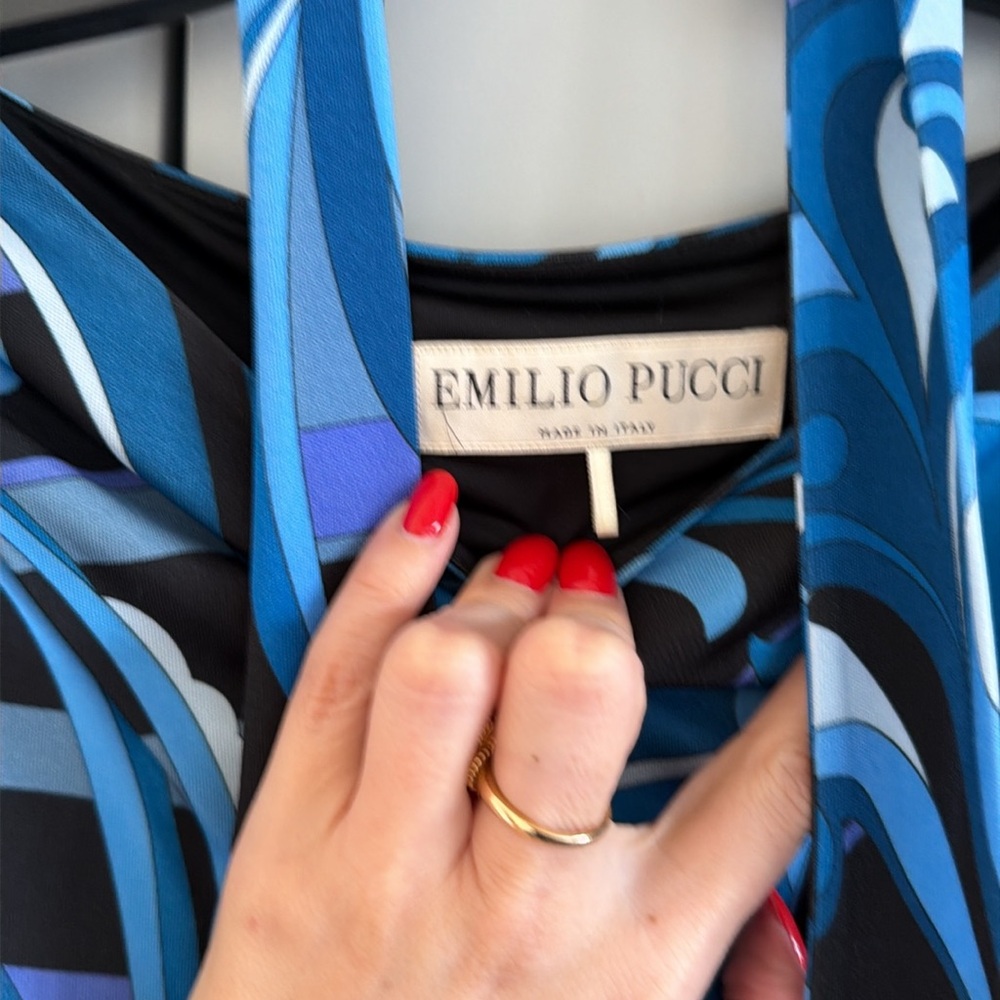 Emilio Pucci Made in Italy Blue Dress - Picture 3 of 4